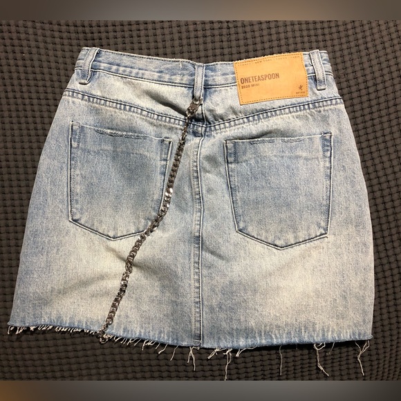 NWT Free People ONETEASPOON 2020 Mini Skirt with Chain - Picture 10 of 12